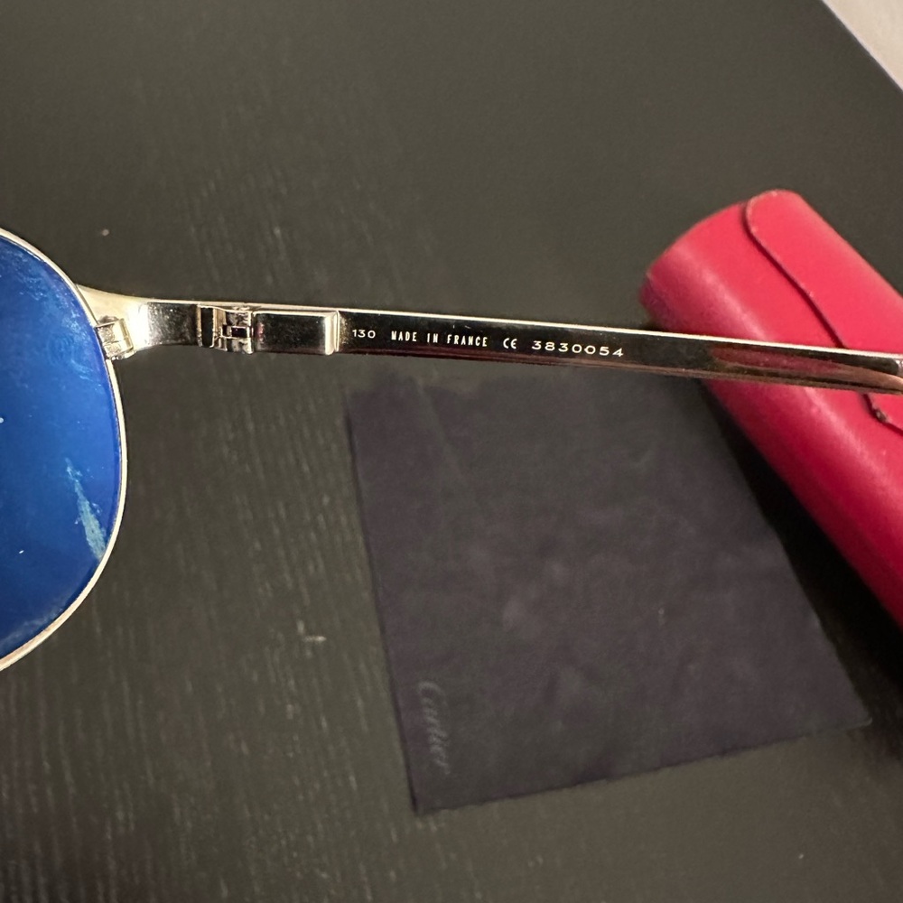 CARTIER Santos-Dumont Aviator Sunglasses 130 - Picture 6 of 9